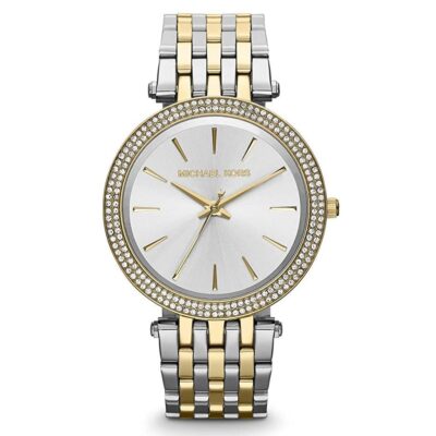 Michael Kors Ladies Darci Silver Two Tone Watch - MK3215